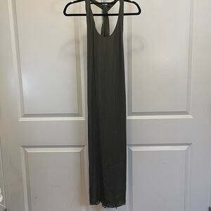 Zara Racerback Maxi Dress - Women Size M - Olive Green